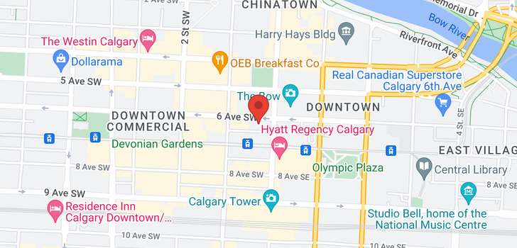 map of 142 111  6 Avenue SW